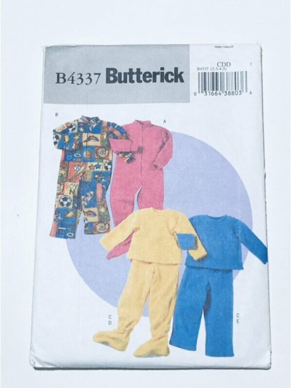 Vintage 2000s Butterick Sewing Pattern B4337 Kids Loungewear Jumpsuit Top Pants